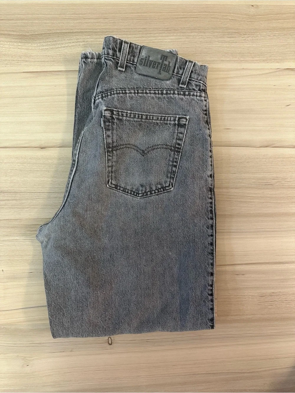 Vintage Levi’s SilverTab Baggy Jeans 36x32 Made USA Gray Wash